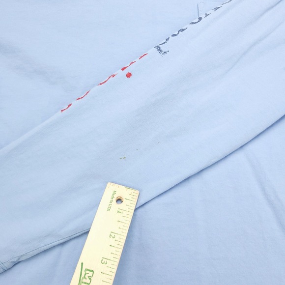 Vineyard Vines Shirt Mens Medium Light Blue Hooded Long Sleeve Whale Logo - Picture 8 of 16